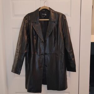 Chadwicks Of Boston Woman's Size 18 Black Genuine Leather Jacket